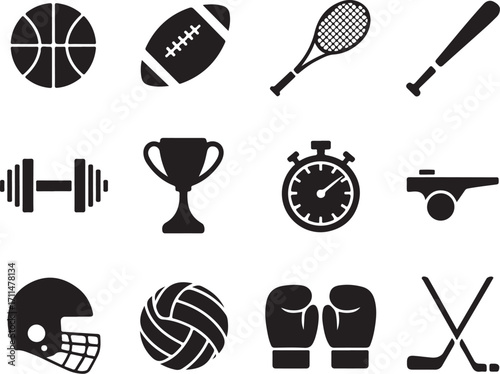 Sports icons collection for active lifestyle design