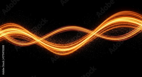 Abstract Light Trails Twirling Design.