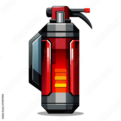 fire extinguisher isolated on white