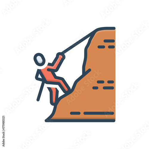 Color illustration icon for adventure