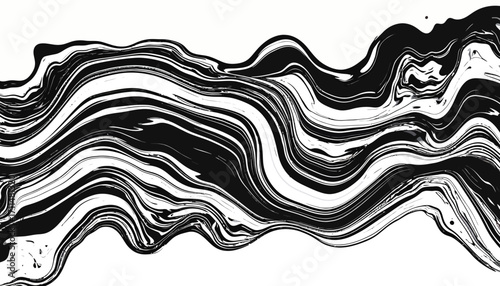 Abstract Black and White Marble Texture Background.