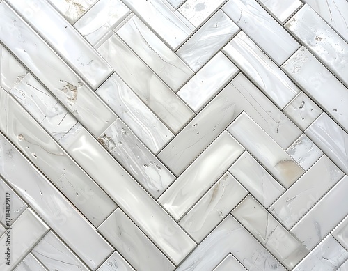 Abstract herringbone pattern of rectangular tiles in light shades