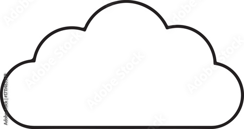 Cloud Upload Icon – Data Transfer and Storage Symbol in Modern Line Art