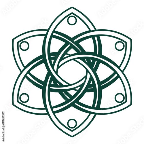 Intricate celtic knot symbol of eternity and interconnectedness unique geometric design stakeholder icon