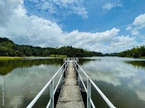 Lake and blue sky 