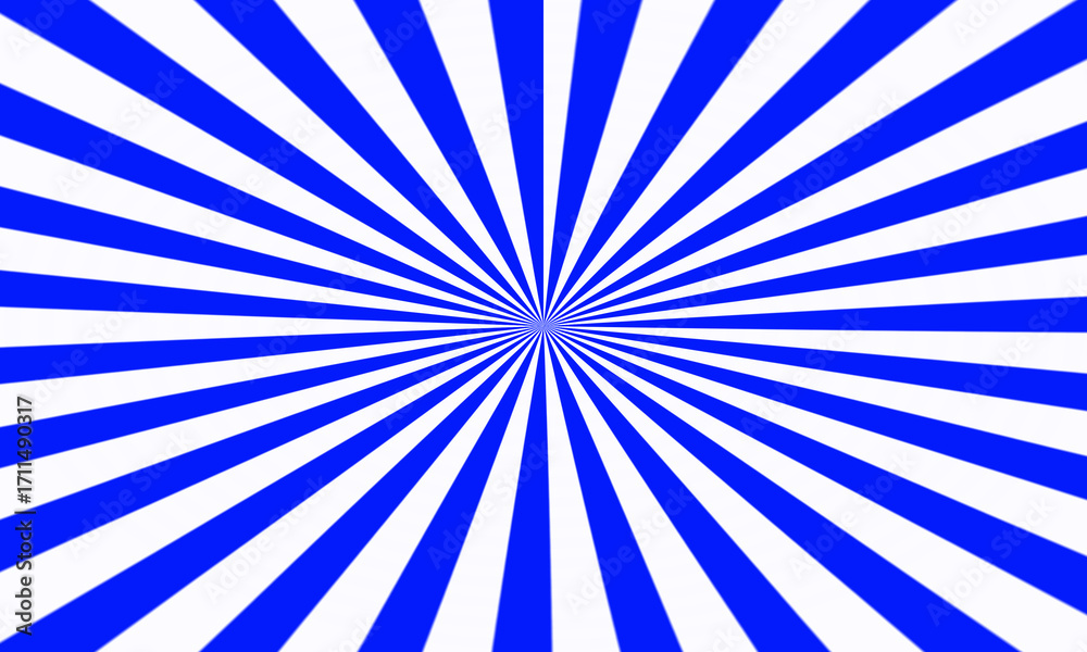 Fototapeta premium abstract sunburst pattern blue and white rays, forming sunburst design background, striking visual effect on white background for wallpapers, banners, graphics work