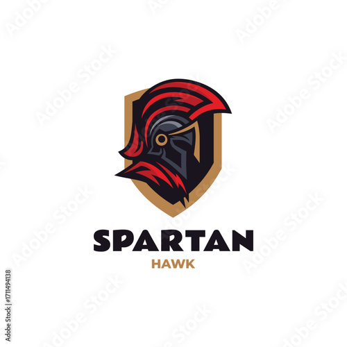 Spartan Hawk Mascot Logo Design