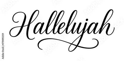 Elegant hallelujah script calligraphy design