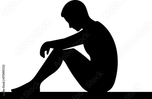Solitary figure contemplating challenges, seeking solace and inner strength for resilience