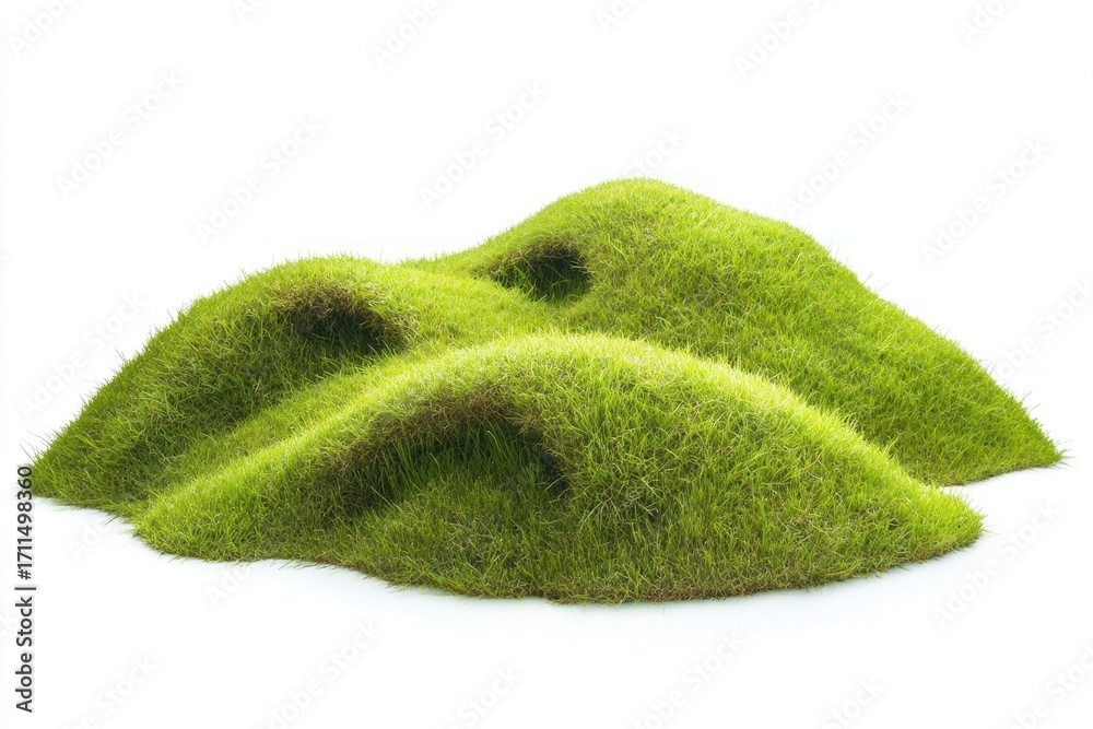 Fototapeta premium Grassy hills landscape nature environment.