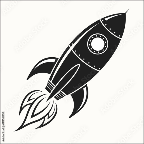 Rocket icon logo design. Startup sign and symbol. rocket launcher icon
