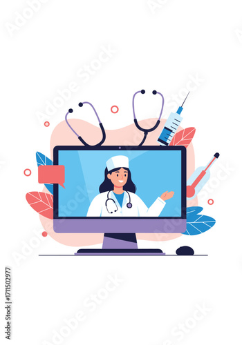 Online Health Consultation Doctor Medical Advice Remote Care Virtual Diagnosis Healthcare Services