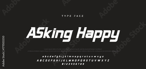 Abstract minimal modern alphabet fonts. Typography technology electronic digital music future creative font. vector illustration.