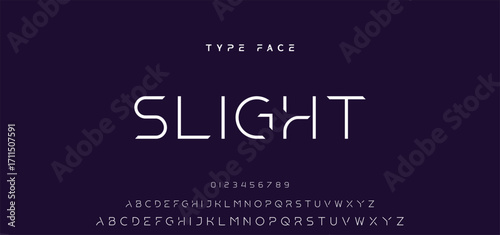 Creative digital modern alphabet fonts. Typography technology electronic dance music future creative font.