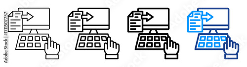 Data Entry Icon Different Style Outline Collection Set