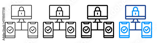 Two Factor Authentication Icon Different Style Outline Collection Set