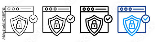 Access Granted Icon Different Style Outline Collection Set