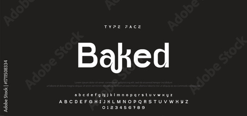 Creative digital modern alphabet fonts. Typography technology electronic dance music future creative font.