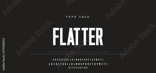 Creative digital modern alphabet fonts. Typography technology electronic dance music future creative font.