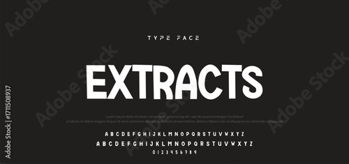 Creative digital modern alphabet fonts. Typography technology electronic dance music future creative font.