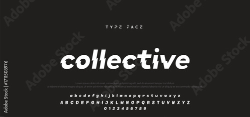 Creative digital modern alphabet fonts. Typography technology electronic dance music future creative font.