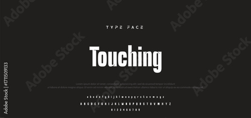 Creative digital modern alphabet fonts. Typography technology electronic dance music future creative font.