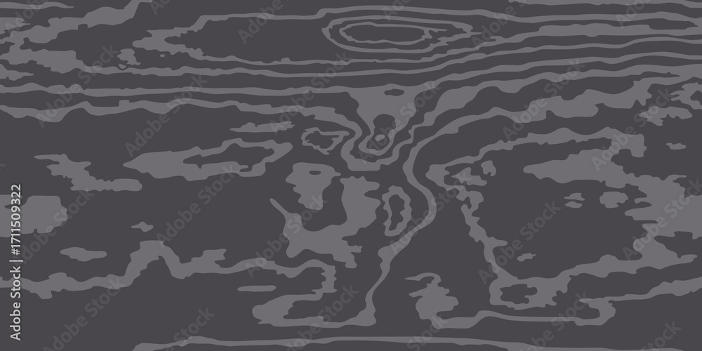 Fototapeta premium Wood grain dark black texture. Seamless wooden pattern. Abstract line background. Tree fiber, floor board