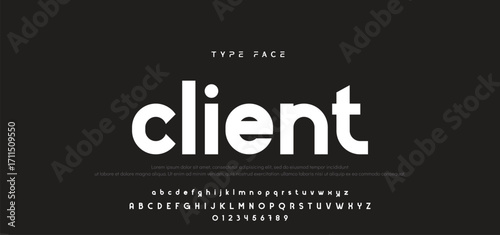 Creative digital modern alphabet fonts. Typography technology electronic dance music future creative font.