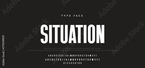 Creative digital modern alphabet fonts. Typography technology electronic dance music future creative font.