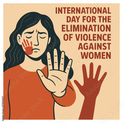International Day Elimination Violence Against Women Awareness Campaign Design