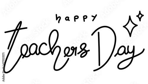 Typography Happy Teachers Day Vector 