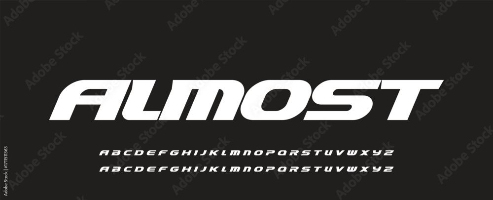 Obraz premium Modern Bold Font. Regular Italic and Number Typography urban style alphabet fonts for fashion, sport, technology, digital, movie, logo design, vector illustration.