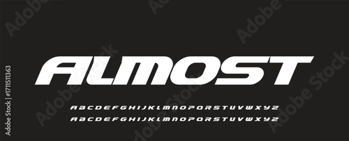 Modern Bold Font. Regular Italic and Number Typography urban style alphabet fonts for fashion, sport, technology, digital, movie, logo design, vector illustration.