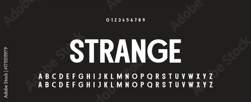 Modern Bold Font. Regular Italic and Number Typography urban style alphabet fonts for fashion, sport, technology, digital, movie, logo design, vector illustration.