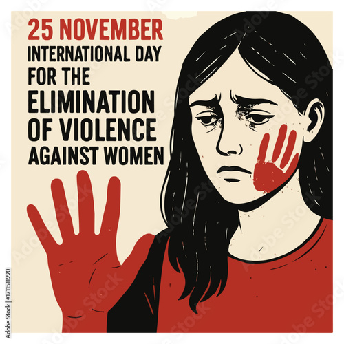 International Day Elimination Violence Against Women Awareness Campaign Design