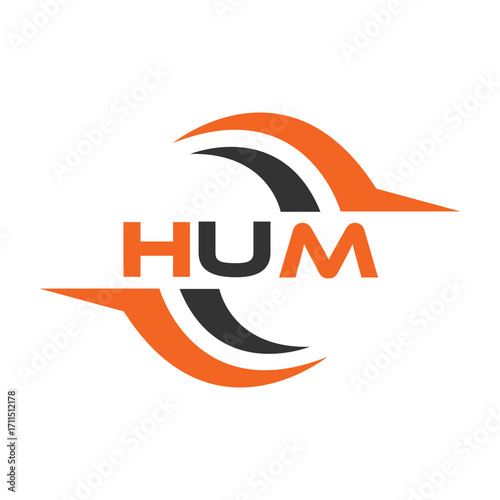 HUM letter design. HUM letter technology logo design. HUM Monogram logo design for an entrepreneur and business