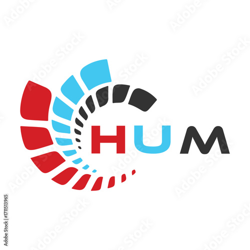 HUM letter design. HUM letter technology logo design. HUM Monogram logo design for an entrepreneur and business