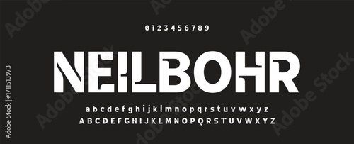 Modern Bold Font. Regular Italic and Number Typography urban style alphabet fonts for fashion, sport, technology, digital, movie, logo design, vector illustration.