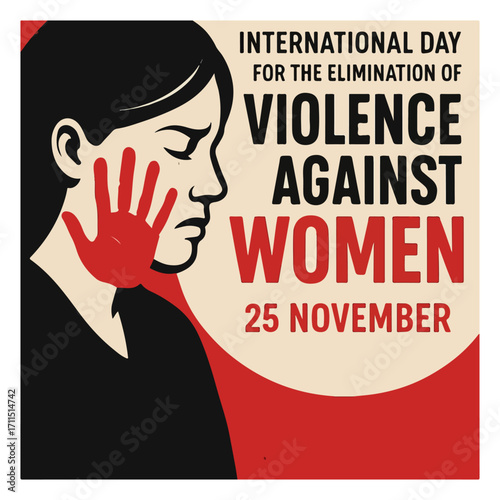 International Day Elimination Violence Against Women Awareness Campaign Design