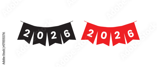 2026 New Year Party Flag Banner