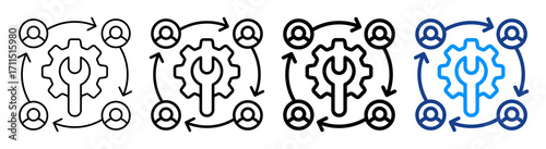 Restructure Icon Different Style Outline Collection Set