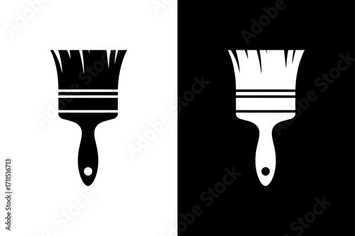 Artistic Paint Brush Silhouette Icon. Vector Design for DIY and Home Decor