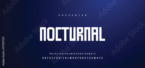Digital Abstract minimal modern alphabet fonts for logo. Typography technology electronic digital music future creative font. vector illustration.