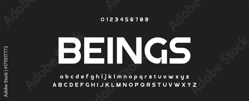 Digital Abstract minimal modern alphabet fonts for logo. Typography technology electronic digital music future creative font. vector illustration.