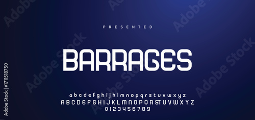Digital Abstract minimal modern alphabet fonts for logo. Typography technology electronic digital music future creative font. vector illustration.