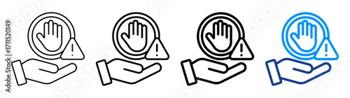 Limitation Icon Different Style Outline Collection Set