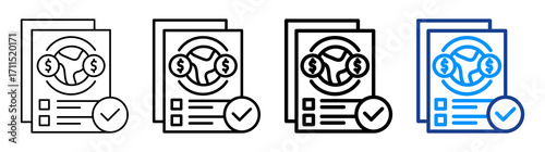 Trade Compliance Icon Different Style Outline Collection Set