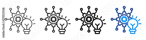Emerging Technology Icon Different Style Outline Collection Set