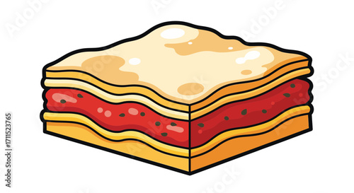 Chef's special homemade lasagna, a classic Italian pasta dish with rich bolognese sauce