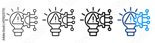 Disruptive Innovation Icon Different Style Outline Collection Set